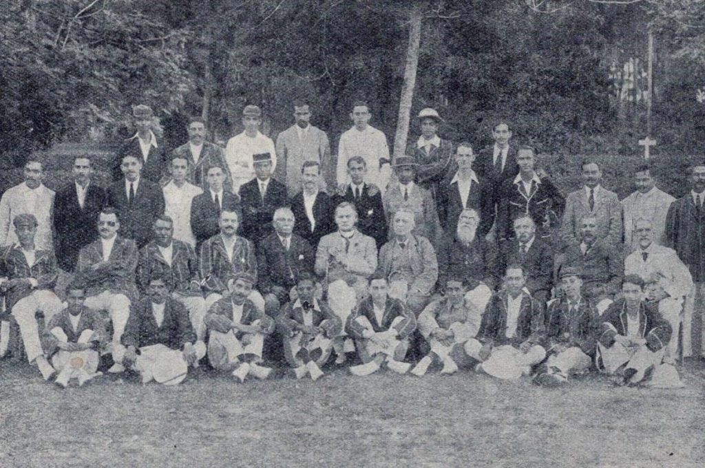 Colts Club members at the opening of the new pavilion in Havelock Park, 1924